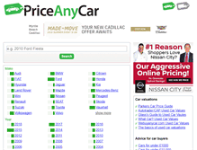 Tablet Screenshot of priceanycar.com